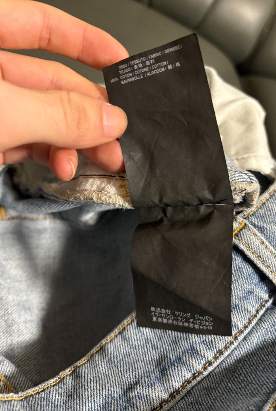 Saint Laurent Paris Saint Laurent SLP 2018SS Light Blue Slashed Washed Jeans Size US 30 / EU 46 - 5 Thumbnail