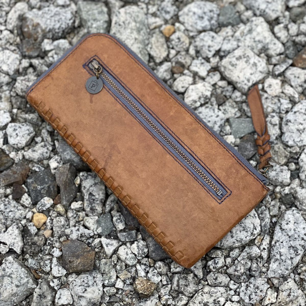 Handmade × Japanese Brand × Leather Japanese Handmade Leather Long Wallet Size ONE SIZE - 2 Thumbnail