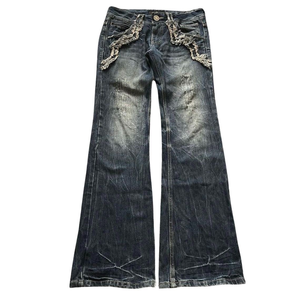 image of Vintage Xfrm Chains Flared Denim in Blue, Men's (Size 31)