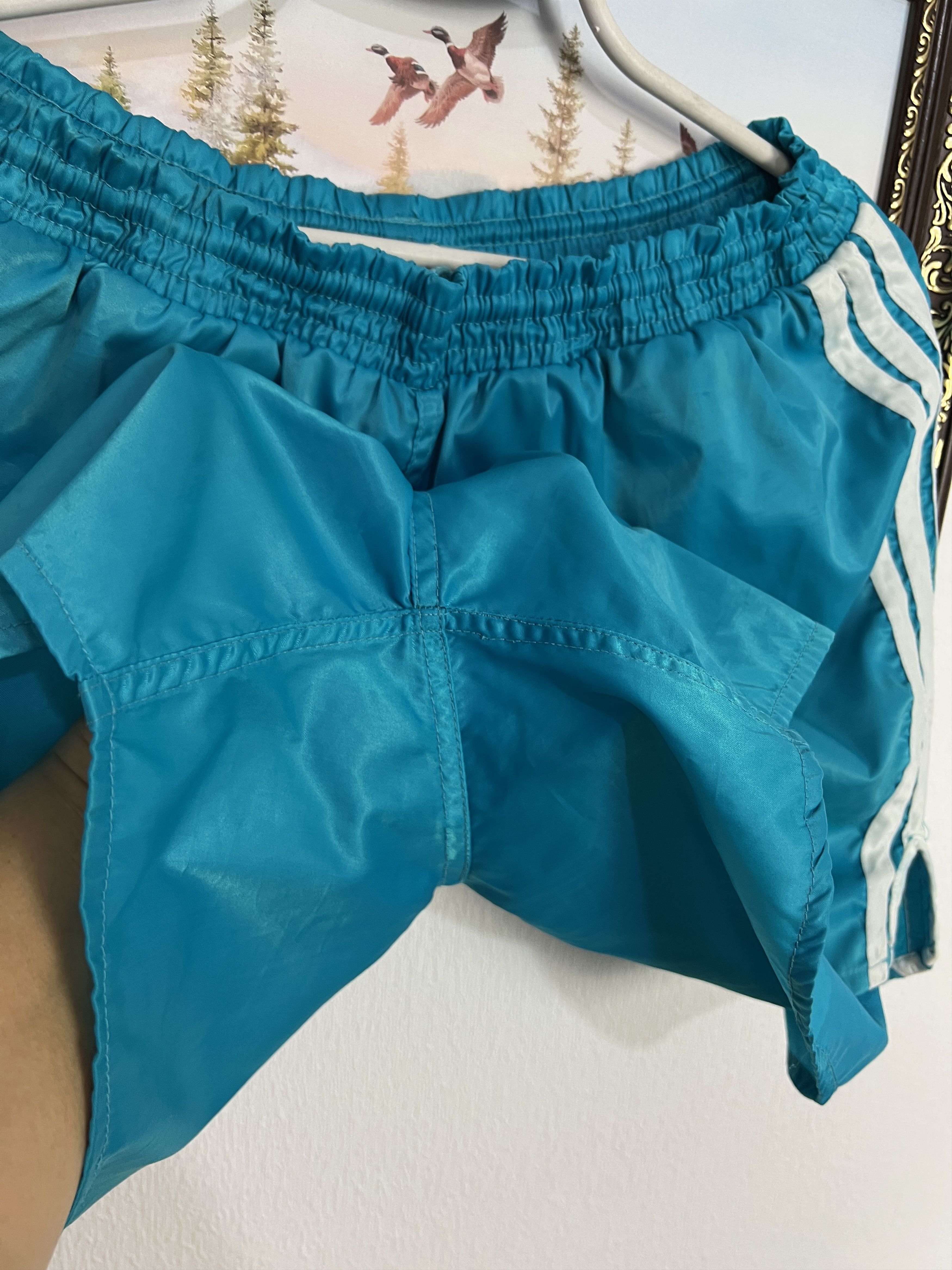 Adidas Vintage 90's Adidas Blue Nylon Shorts Run Mens Athletic Sz L Size US 34 / EU 50 - 4 Thumbnail