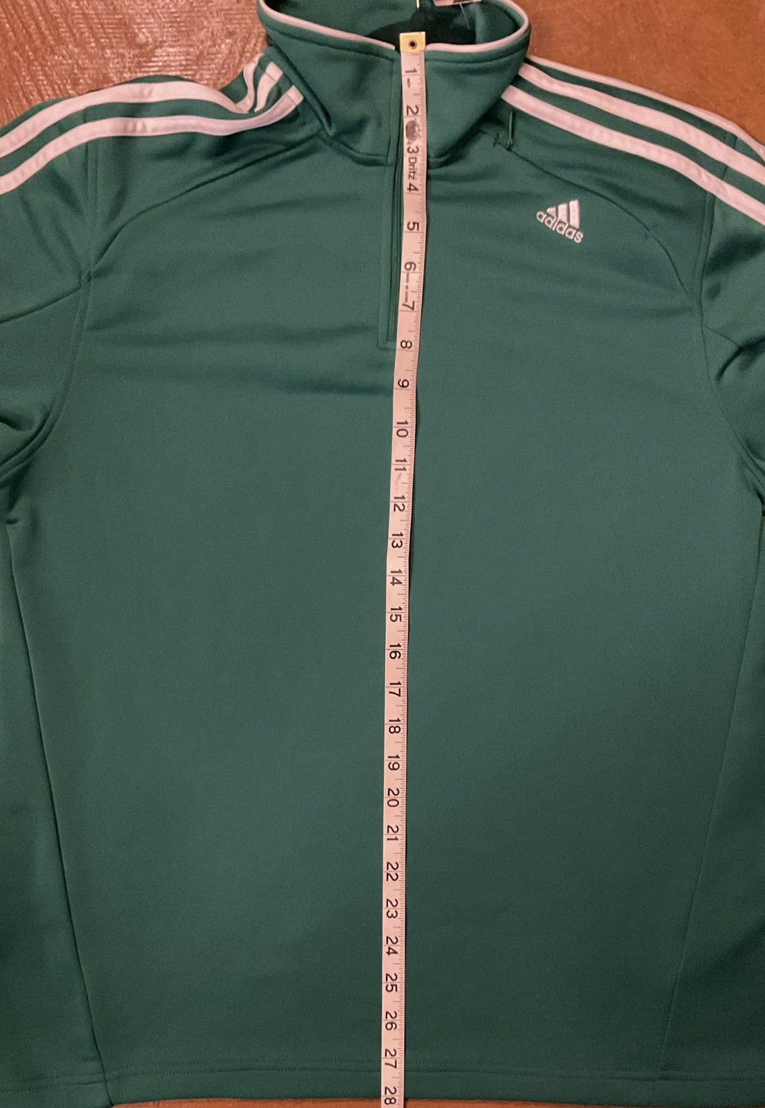 Adidas Adidas Teal Quarter-Zip with White Accents Size US M / EU 48-50 / 2 - 3 Thumbnail