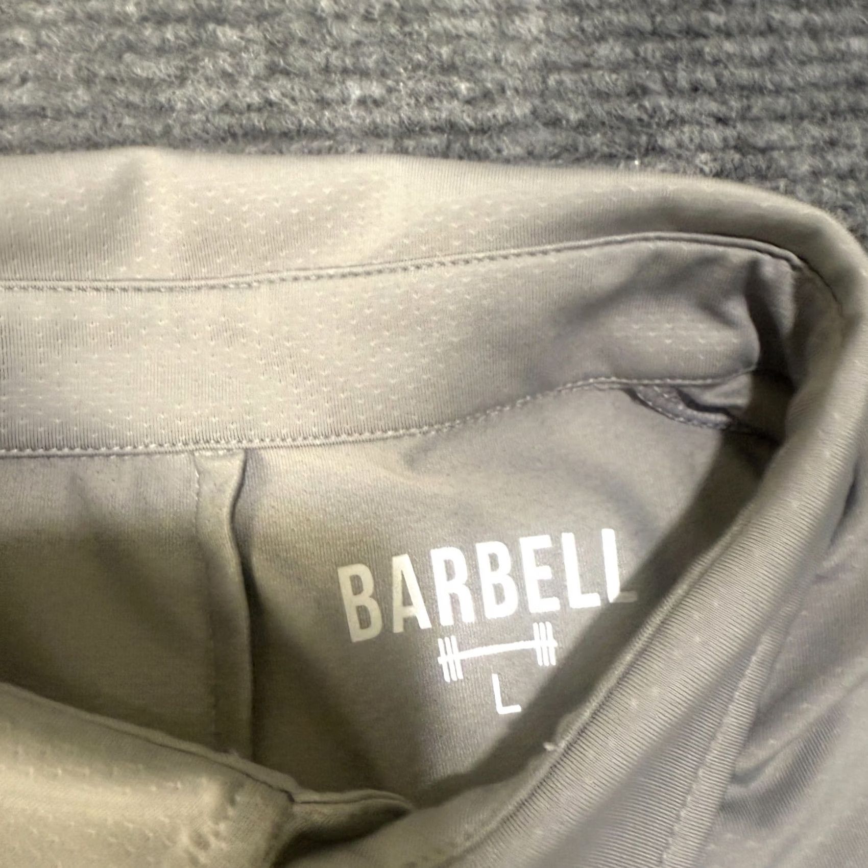 Vintage Barbell Apparel Polo Shirt Mens Large Grey Golf Gym Performance Stretch Size US L / EU 52-54 / 3 - 5 Thumbnail