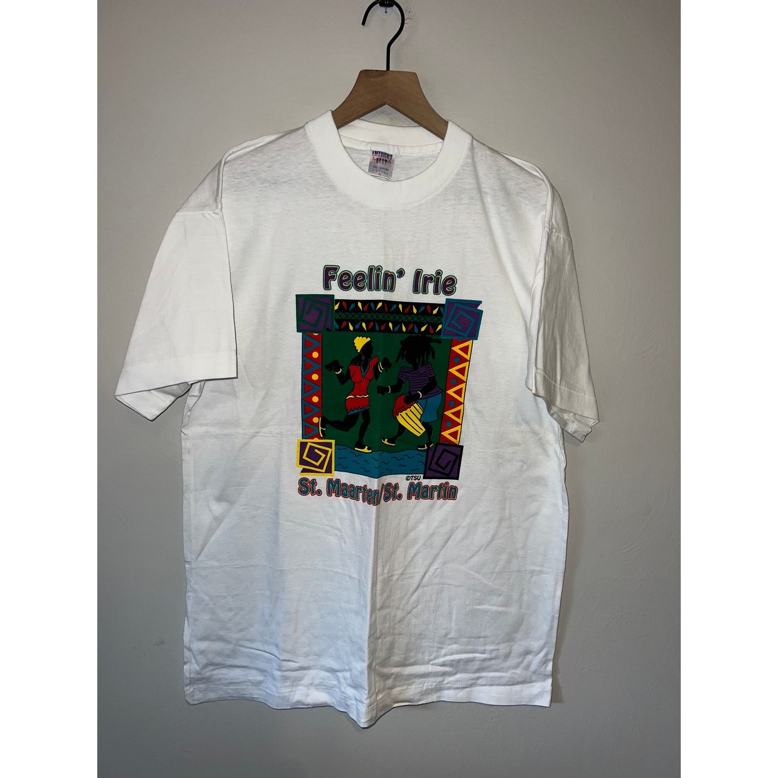 Vintage 90s Feelin Irie St. Maarten Martin Dancing Dance Shirt XL Size US XL / EU 56 / 4 - 1 Thumbnail