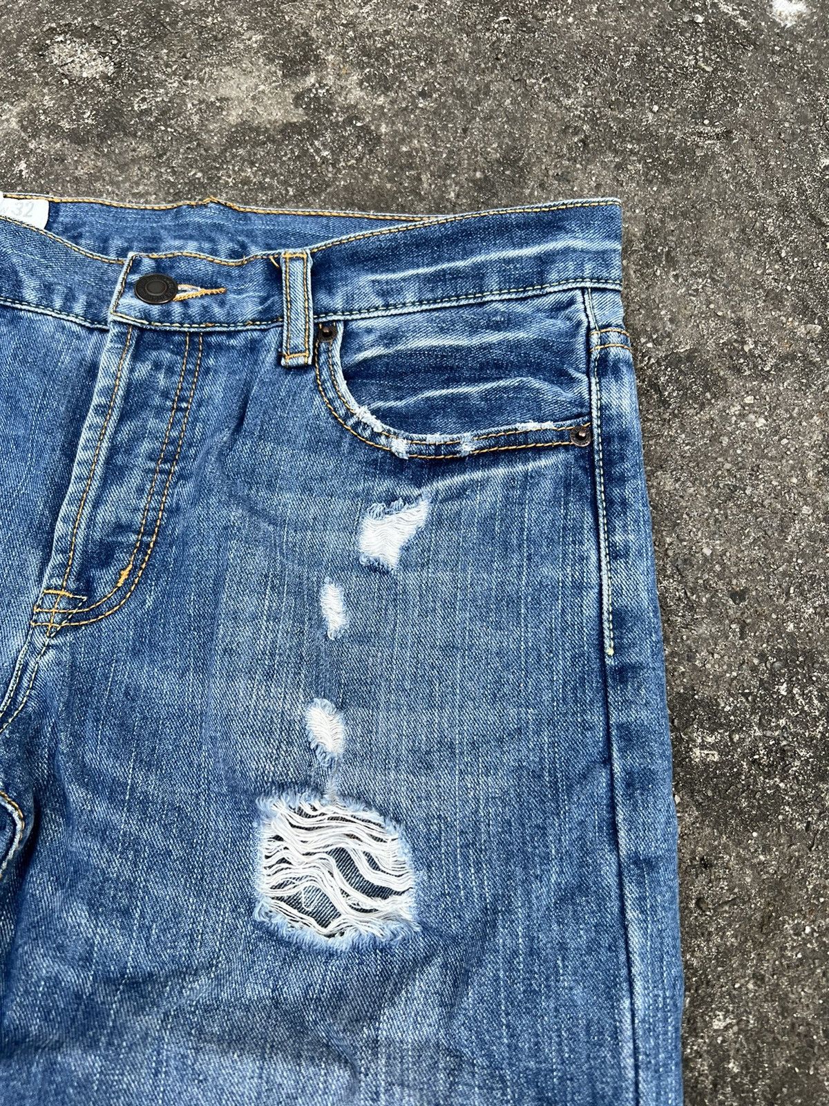 Abercrombie & Fitch × Vintage ABERCROMBIE & FITCH DISTRESSED JEANS Size US 31 - 4 Thumbnail
