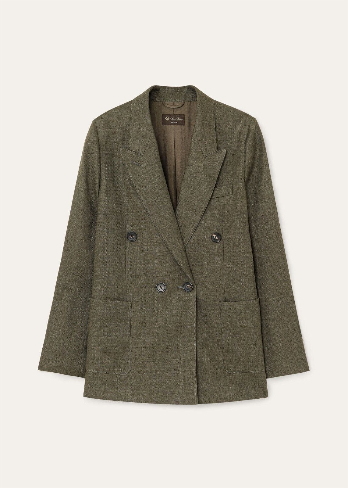 Loro Piana o1srvl11e0526 FAP0065 Genny Double-breasted Jacket Green Size S / US 4 / IT 40 - 1 Thumbnail