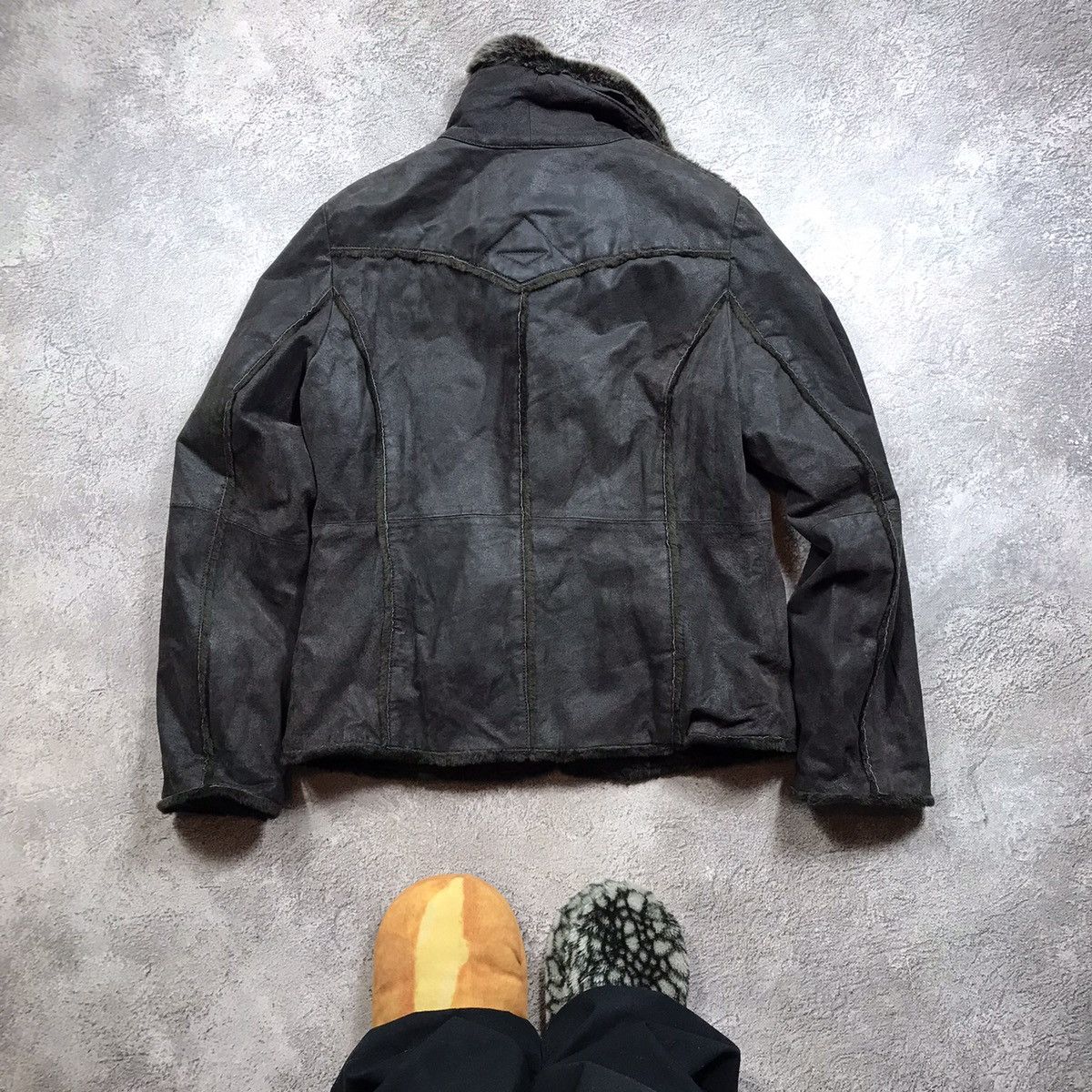 Vintage Vintage Y2K Faded Black Quilted Jacket Grunge Streetwear L Size L / US 10 / IT 46 - 6 Thumbnail