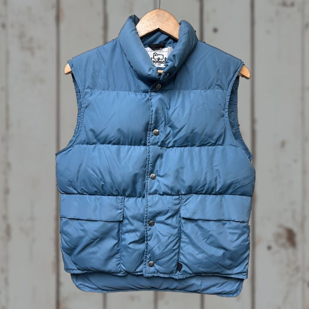 Vintage VINTAGE Woolrich Vest Puffer Down Filled Nylon Mid-Length Snap Men M Green VTG Down Filled Puffer Vest Mens Size US M / EU 48-50 / 2 - 1 Thumbnail