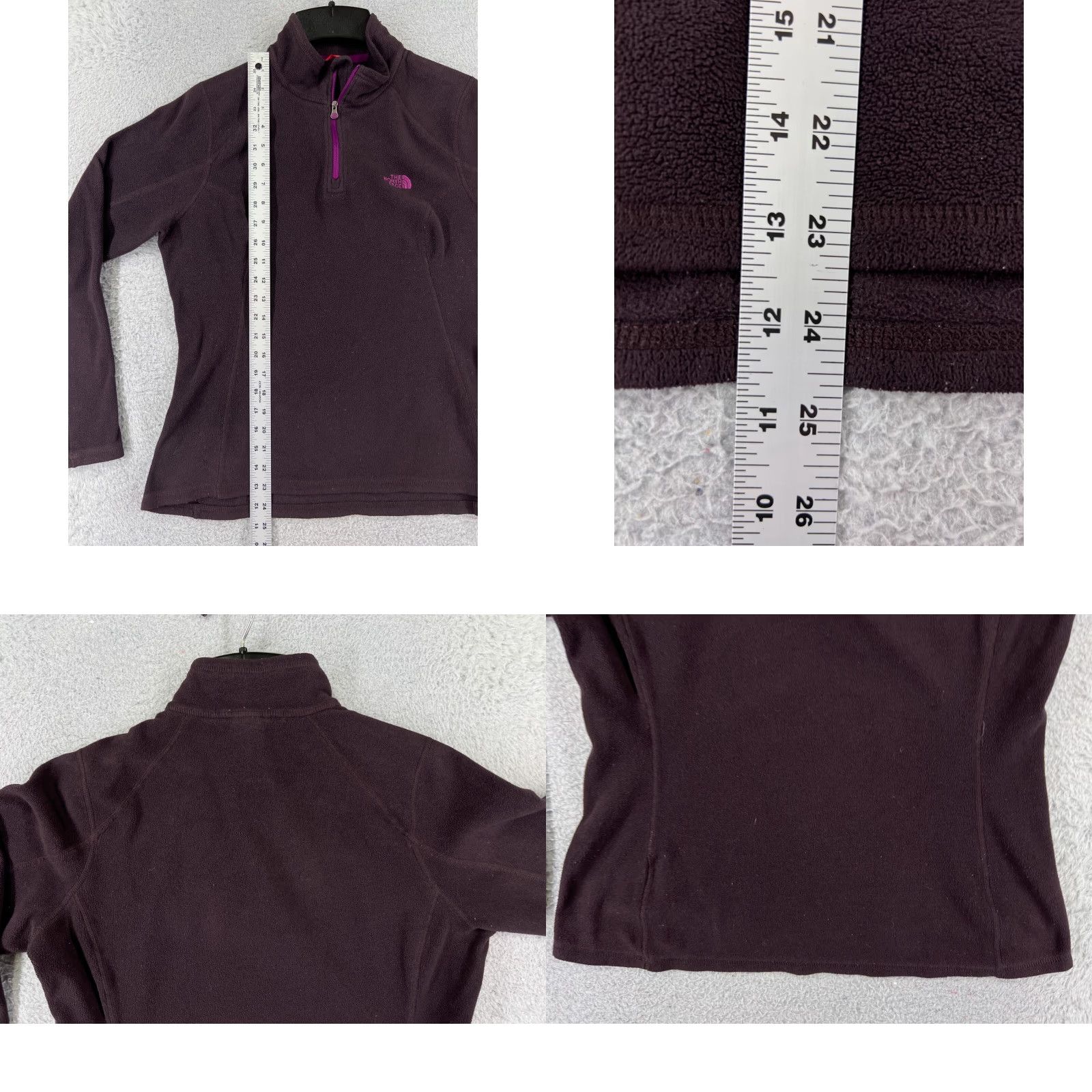 The North Face The North Face Sweater Women Medium Red 100% Polyester Fleece Mock Neck 1/4 Zip Size M / US 6-8 / IT 42-44 - 9 Thumbnail
