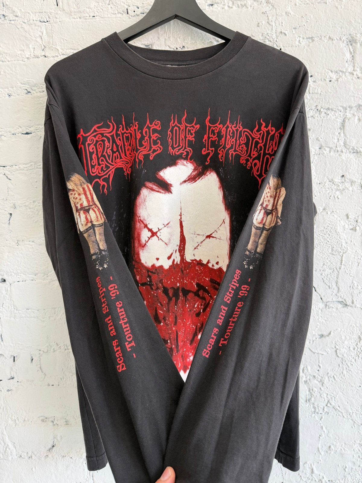 Vintage 1999 CRADLE OF FILTH ‘TEARING THE FACE OFF THE U.S…’ L/S TEE Size US L / EU 52-54 / 3 - 2 Thumbnail
