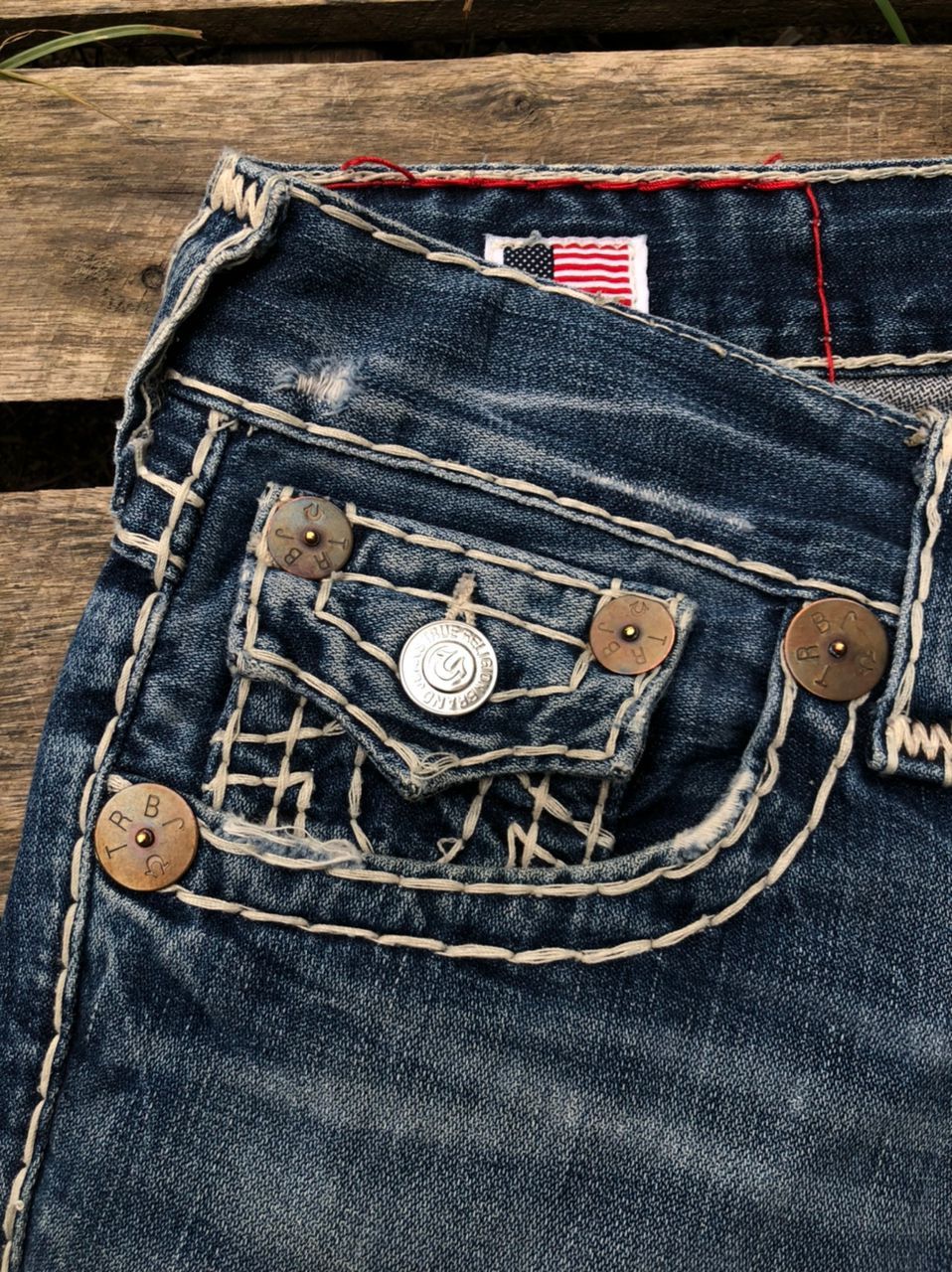 True Religion Vintage True Religion Bootcut Denim Jeans Distressed Size US 30 / EU 46 - 9 Thumbnail