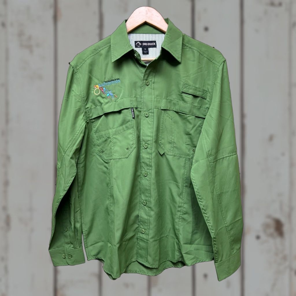 Vintage NWT Bahamas Button Up Long Sleeve Shirt DRI DUCK Mens Small Green Fishing Hiking Size US S / EU 44-46 / 1 - 1 Thumbnail