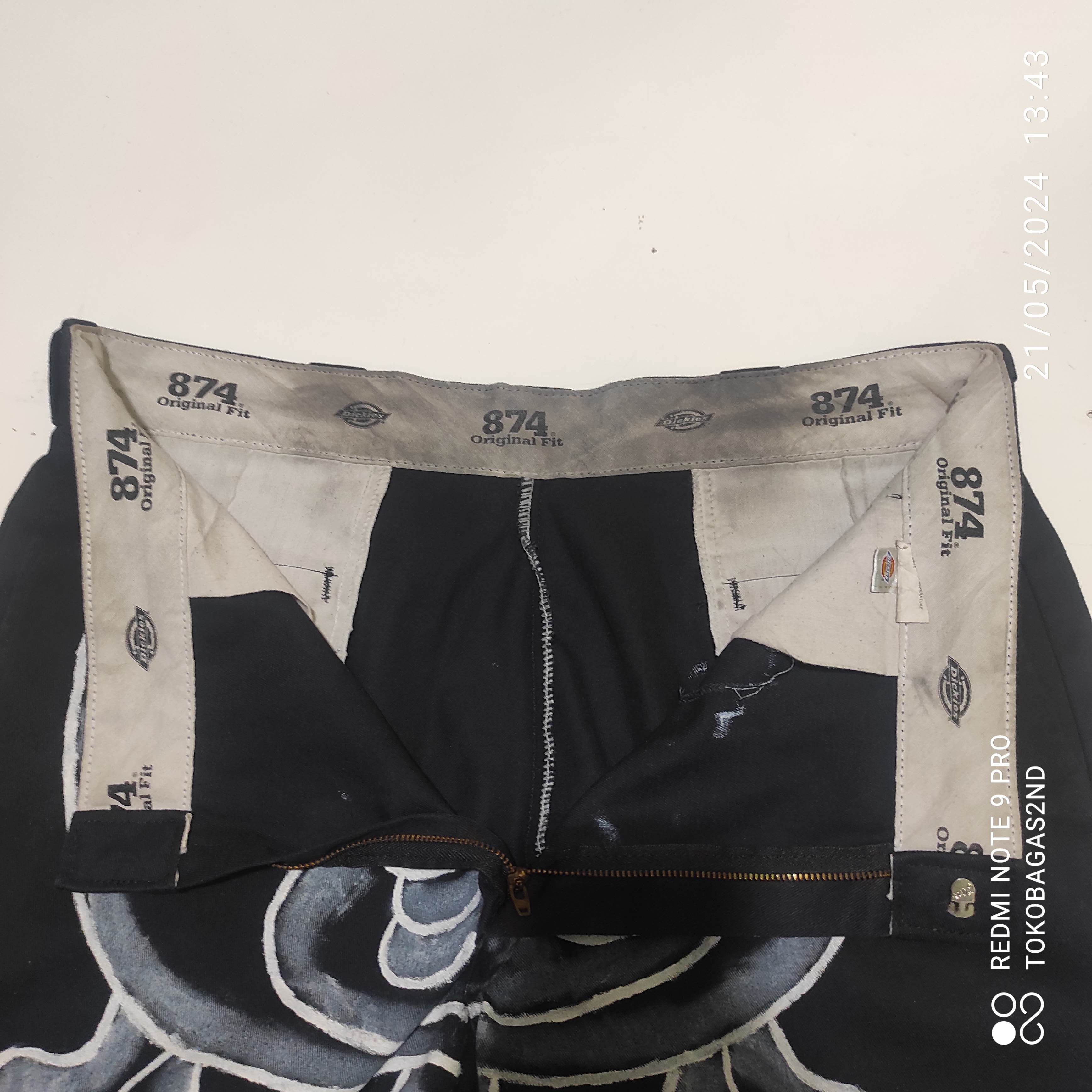 Dickies Dickies 874 Skeleton Custom Black Baggy Pants Size US 34 / EU 50 - 16 Thumbnail