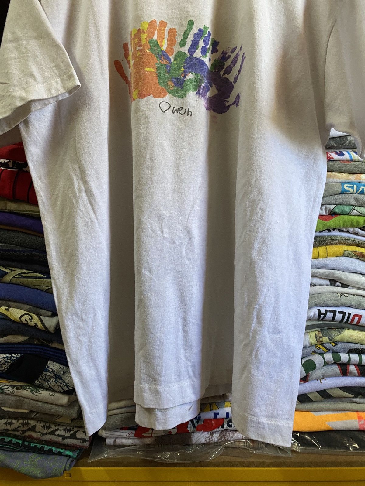 Vintage Vintage 90s ARTWORK cool finger palm paint water colour USA Size US XL / EU 56 / 4 - 5 Thumbnail