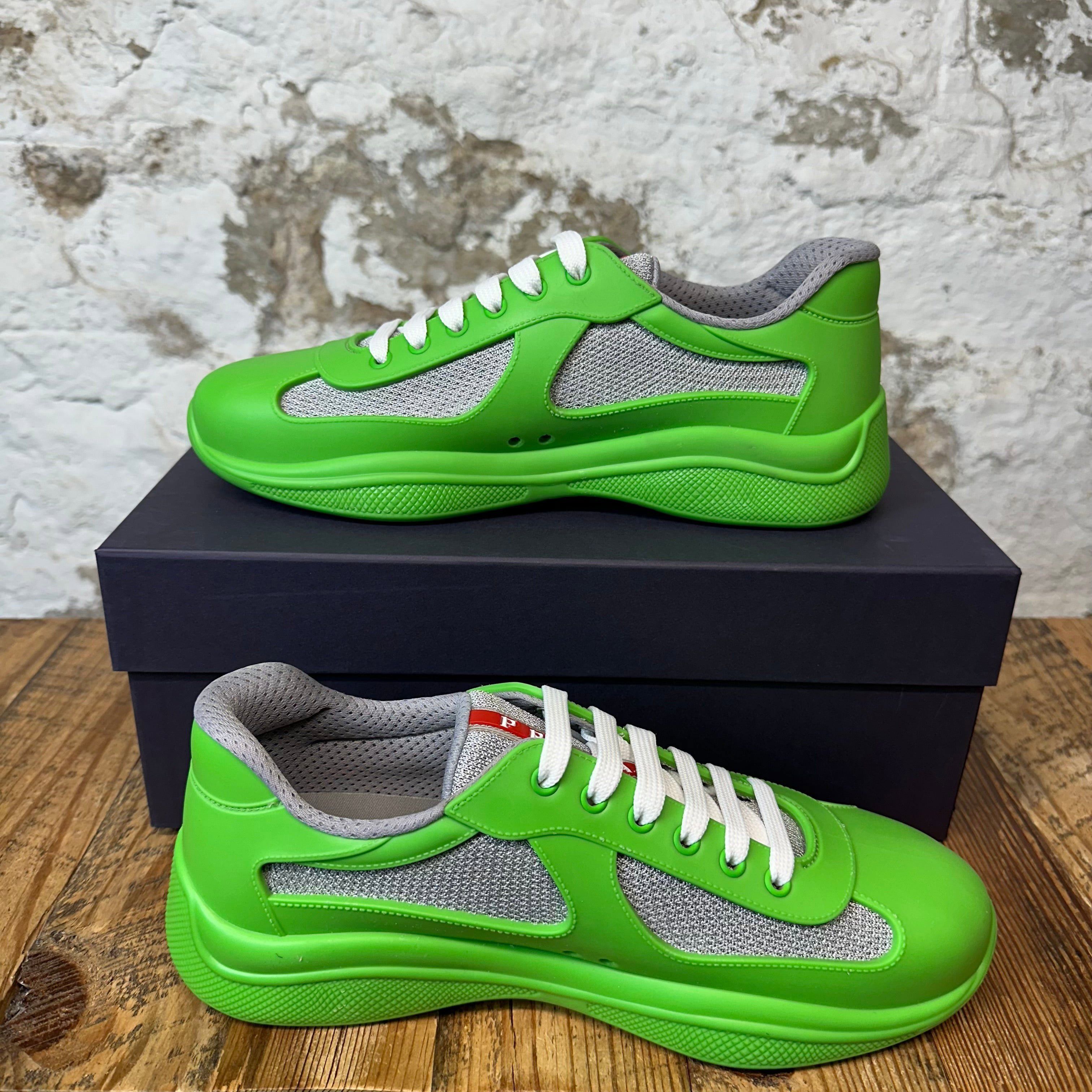Prada Prada Americas Cup Green Rubber Sneaker Sz 8 (41) DS Size US 8 / EU 41 - 2 Thumbnail