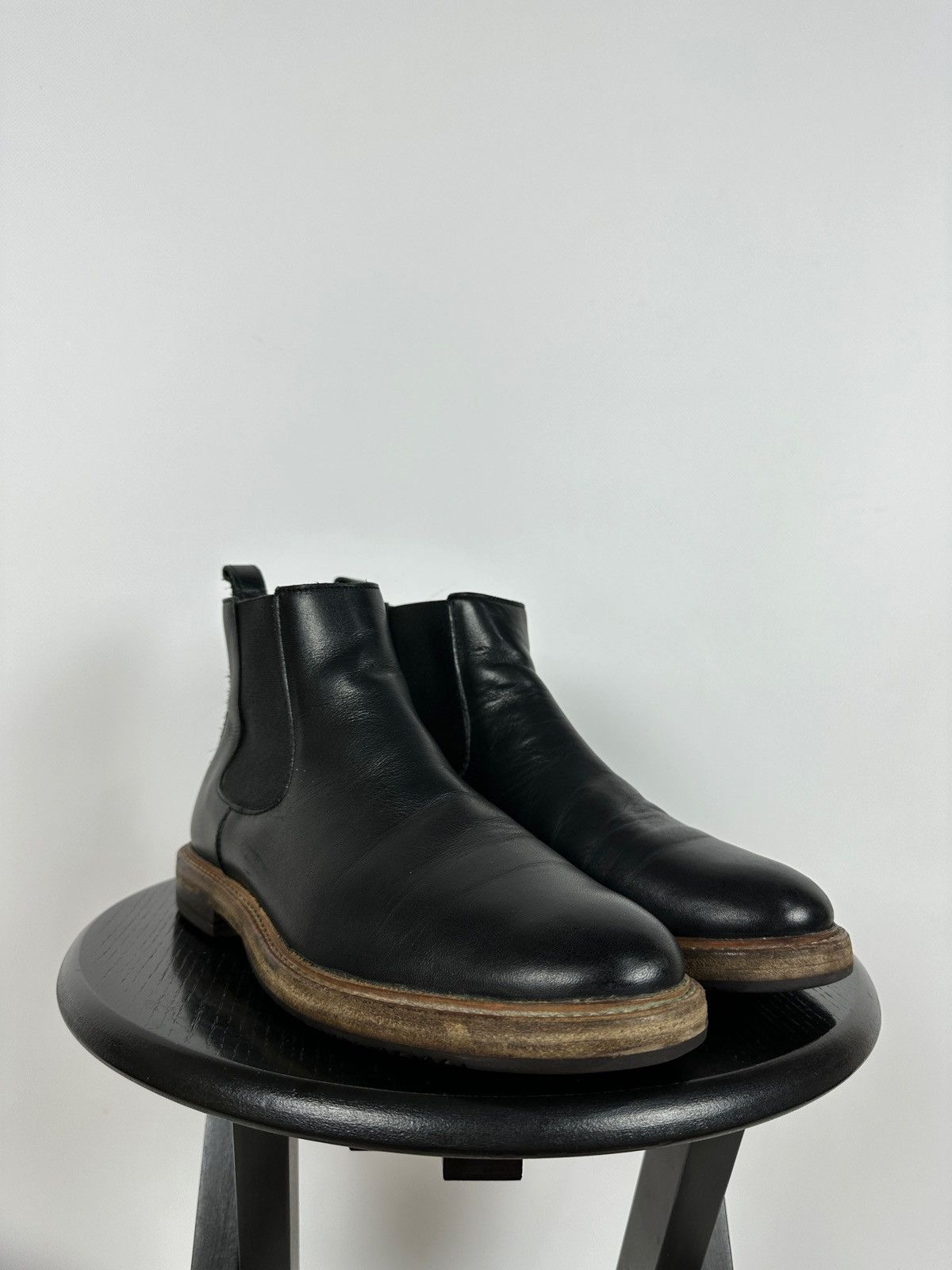 A.P.C. A.P.C Black Leather Chelsea Boots Size US 7 / EU 40 - 10 Thumbnail
