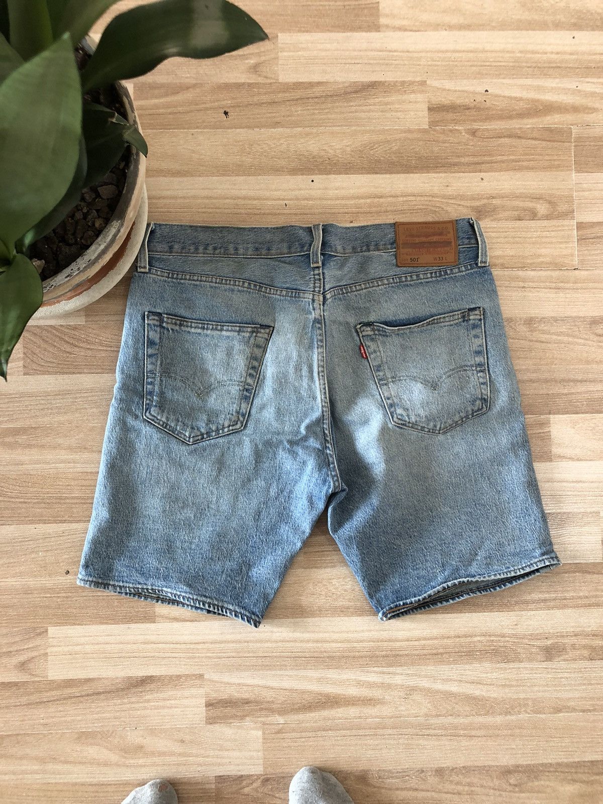 Levi's Levi’s 501 W33 Short Jeans Straight Light Blue Shorts Denim Size US 33 - 1 Thumbnail
