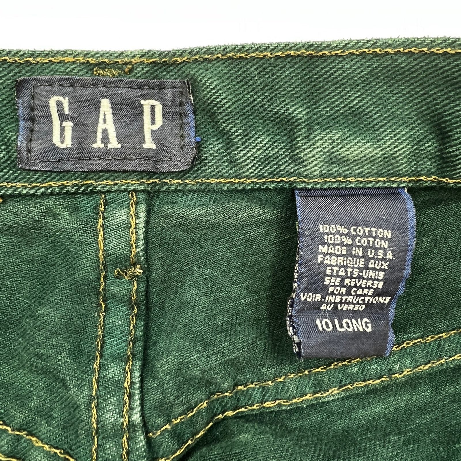 Gap × Vintage Vintage 90s GAP Green Denim Mom Jeans Size 30" / US 8 / IT 44 - 3 Thumbnail