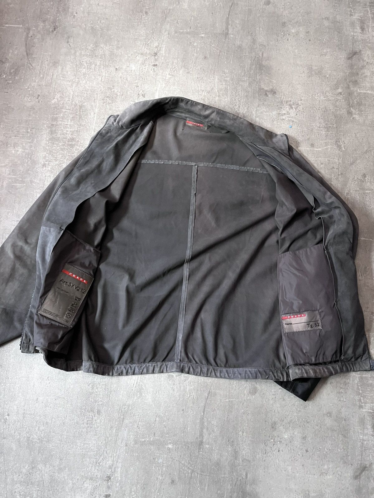 Prada Prada 2007 Cafe Racer sude grey zip leather jacket Size US L / EU 52-54 / 3 - 19 Thumbnail