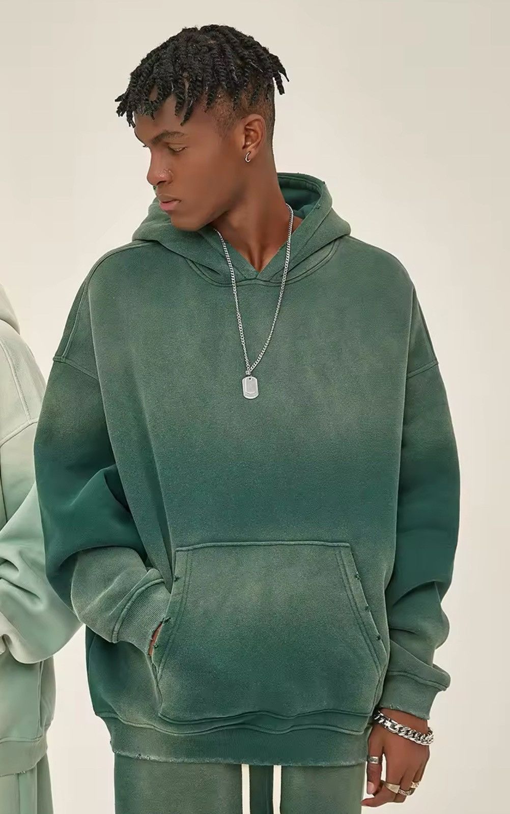 Other Green sun faded hoodie Size US XL / EU 56 / 4 - 2 Thumbnail