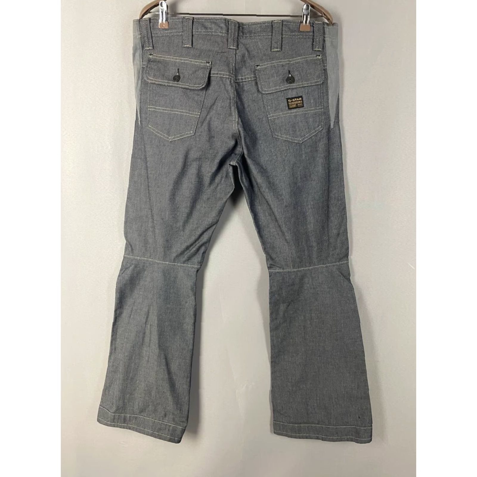 G-Star G-Star Raw Jeans Mens Shortcut Comwood 34 Gray Denim Cotton Button Fly Straight Regular 5-Pocket Mens Size US 34 / EU 50 - 2 Thumbnail