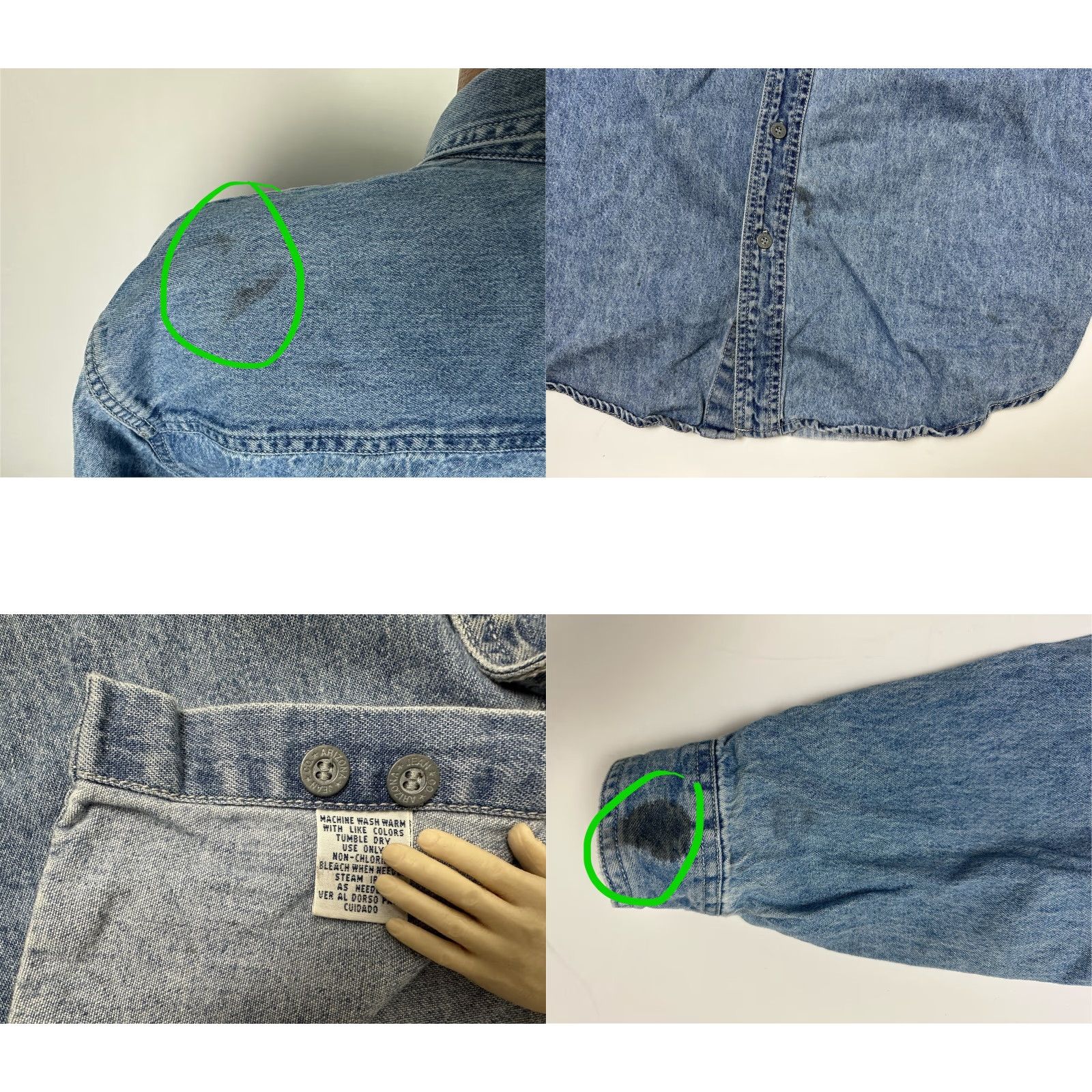 Vintage VINTAGE Arizona Jeans Denim Shirt Men L Blue Button-Up Casual 90s Outdoor Grunge Cowboy Hipster Pockets Heavyweight Size US L / EU 52-54 / 3 - 8 Thumbnail
