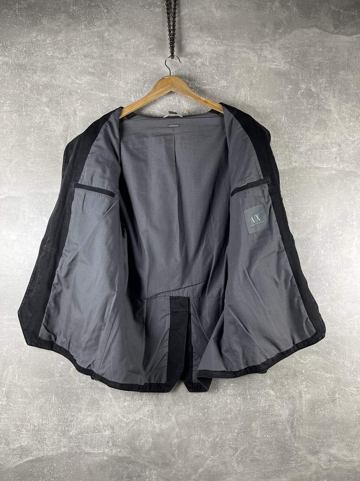 Emporio Armani Armani Exchange A|X Military Denim Jacket Black Size L Size US L / EU 52-54 / 3 - 9 Thumbnail