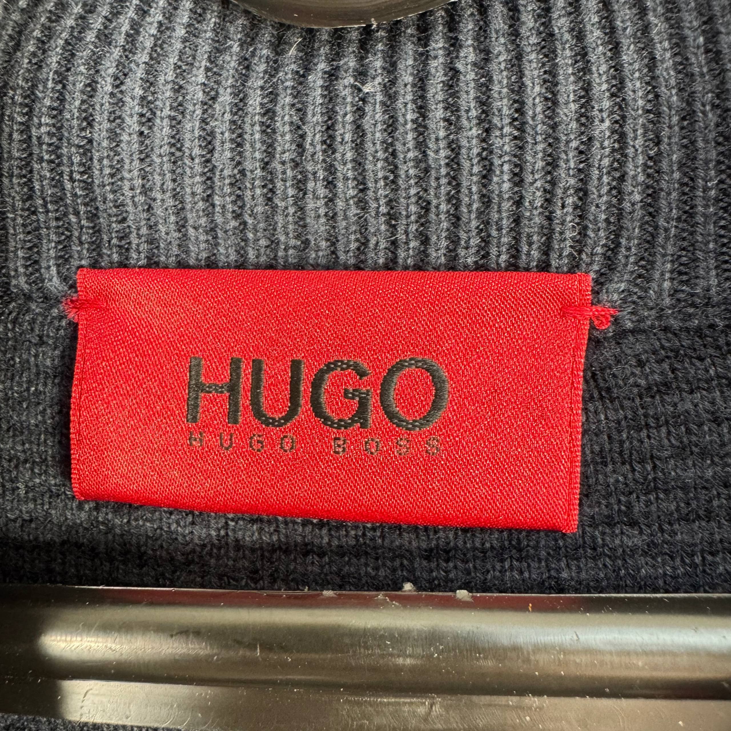 Hugo Boss Hugo Boss Zip Knit Cardigan Sweater Navy Red Mens Size XL Size US XL / EU 56 / 4 - 4 Thumbnail