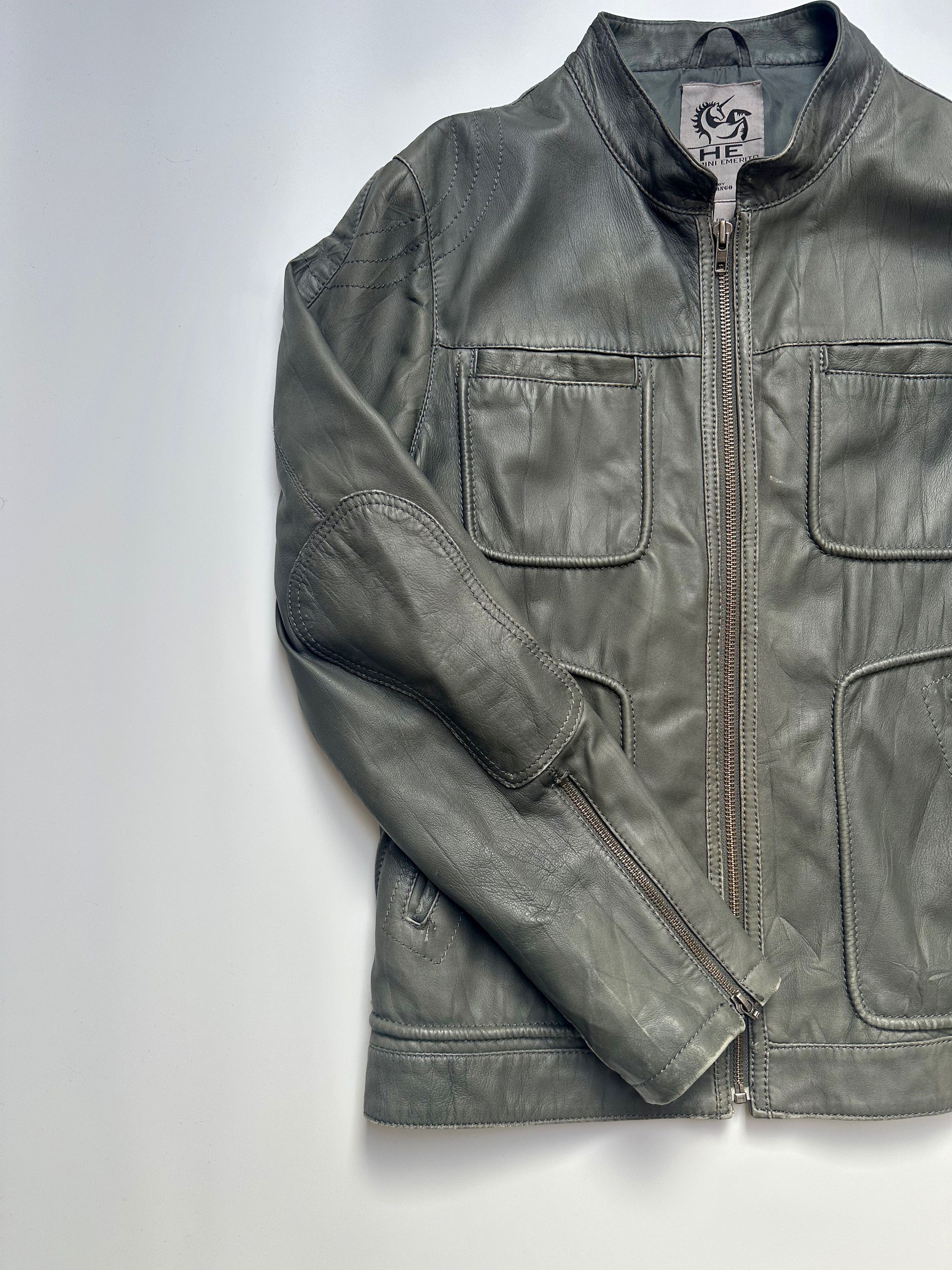 Mango Mango by Homini Emerito Leather biker style jacket Size US M / EU 48-50 / 2 - 2 Thumbnail