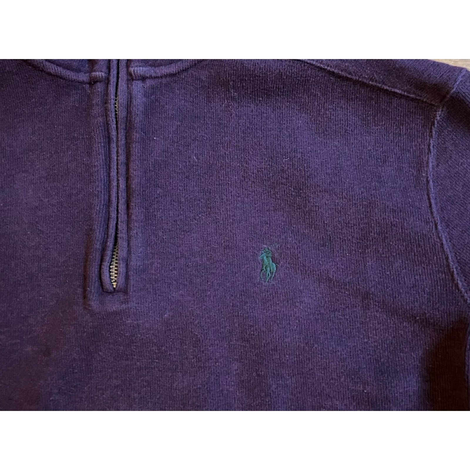 Polo Ralph Lauren VINTAGE Polo Ralph Lauren 1/4 Zip Sweater Shirt Men L Maroon Green Pony Size US L / EU 52-54 / 3 - 3 Thumbnail