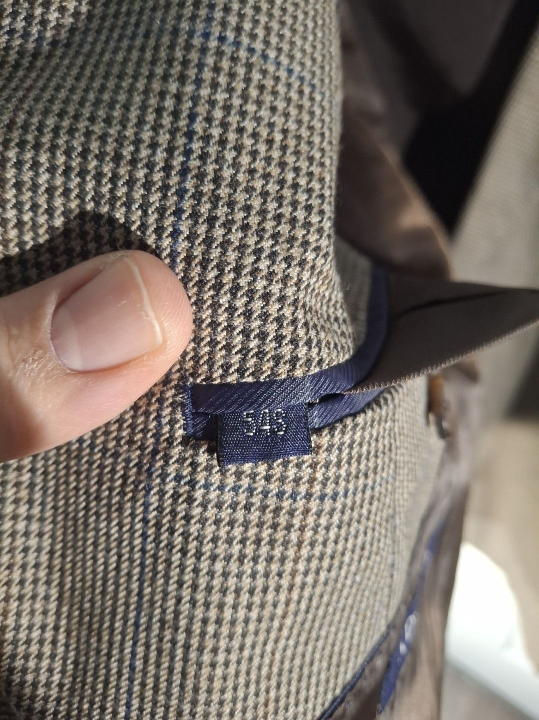 Other Adolfo Portly Fit Brown Houndstooth Sport Coat - Size 54S Size 54R - 6 Thumbnail