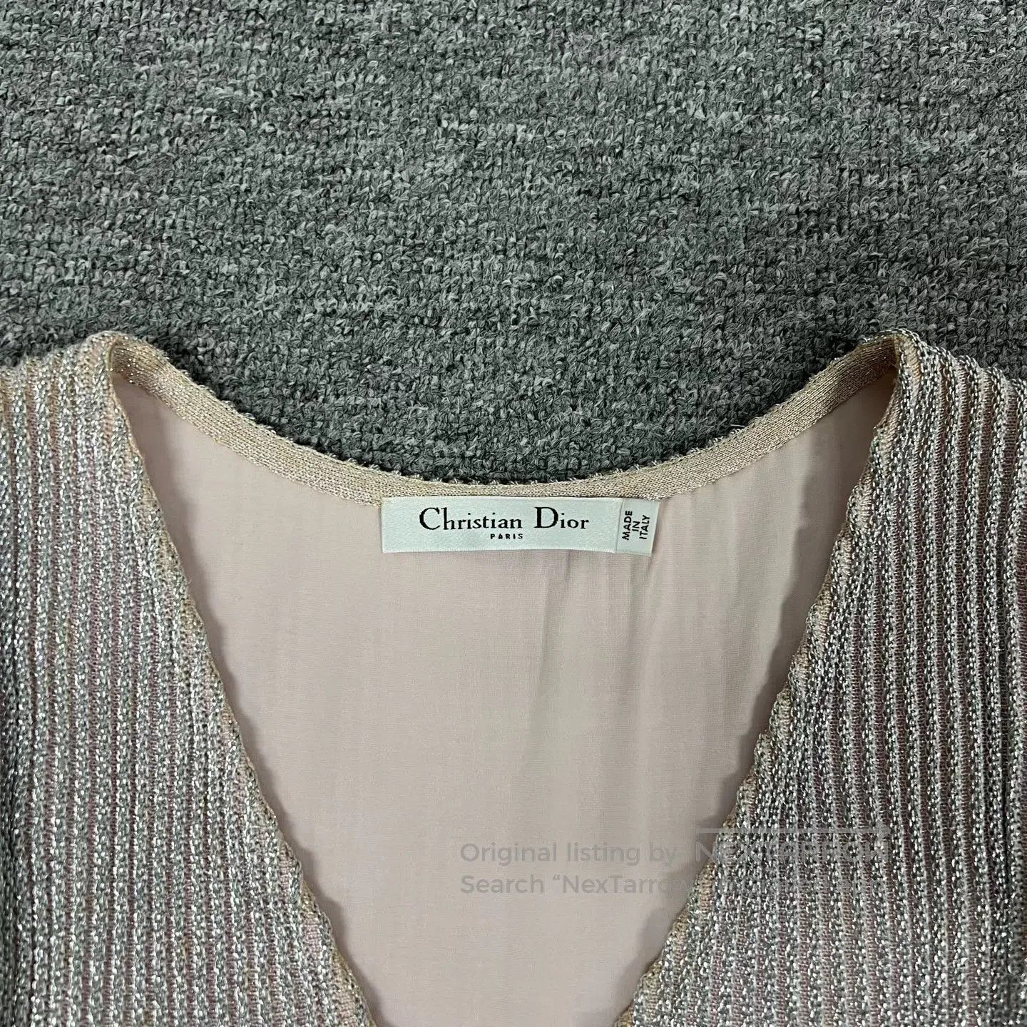 Dior Dior size 34 Pink silver thread sleeveless dress| Size S / US 4 / IT 40 - 4 Thumbnail