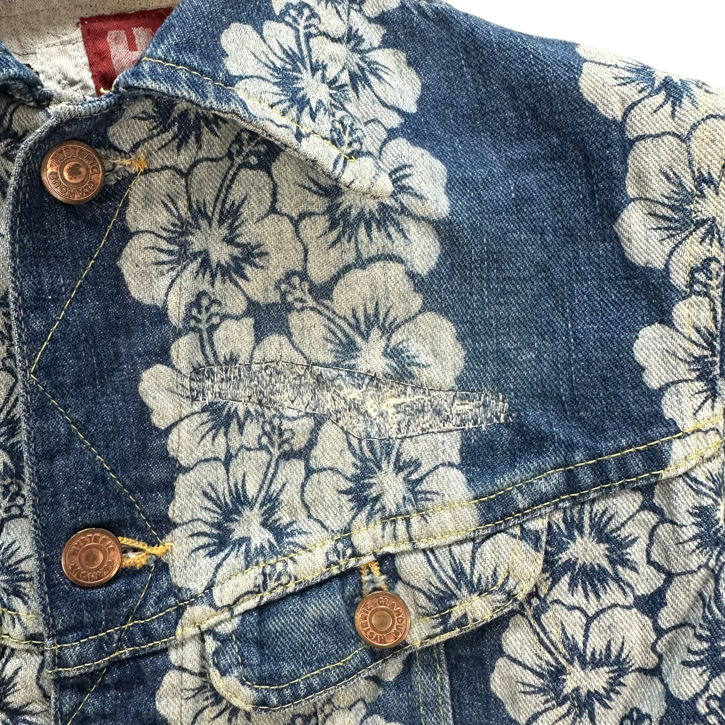 Hysteric Glamour HYSTERIC GLAMOUR FLOWER PRINT DENIM JACKET #7783-172 Size S / US 4 / IT 40 - 3 Thumbnail