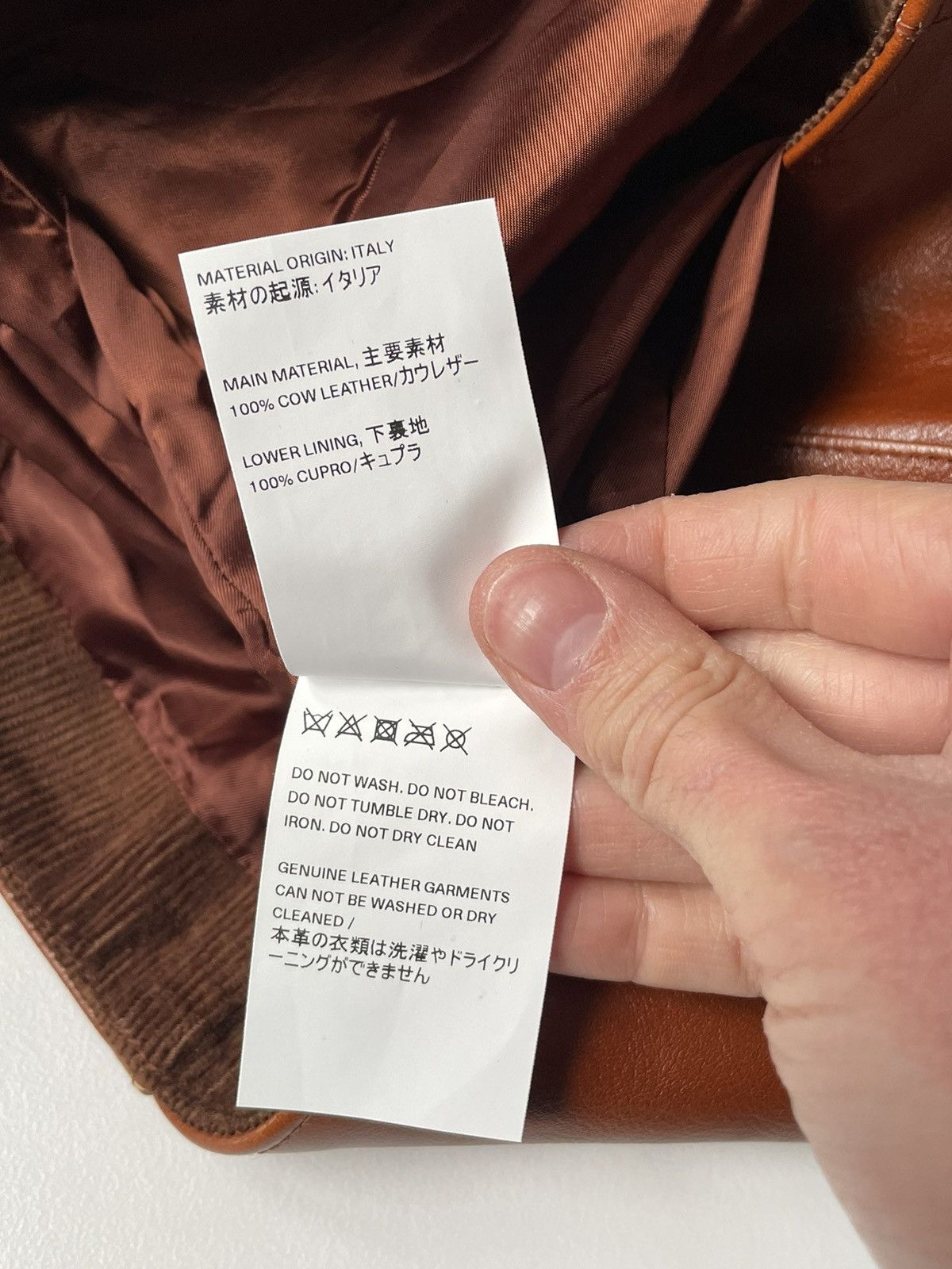 Our Legacy Cognac Leather ‘Biker’ Trousers Size US 30 / EU 46 - 11 Thumbnail