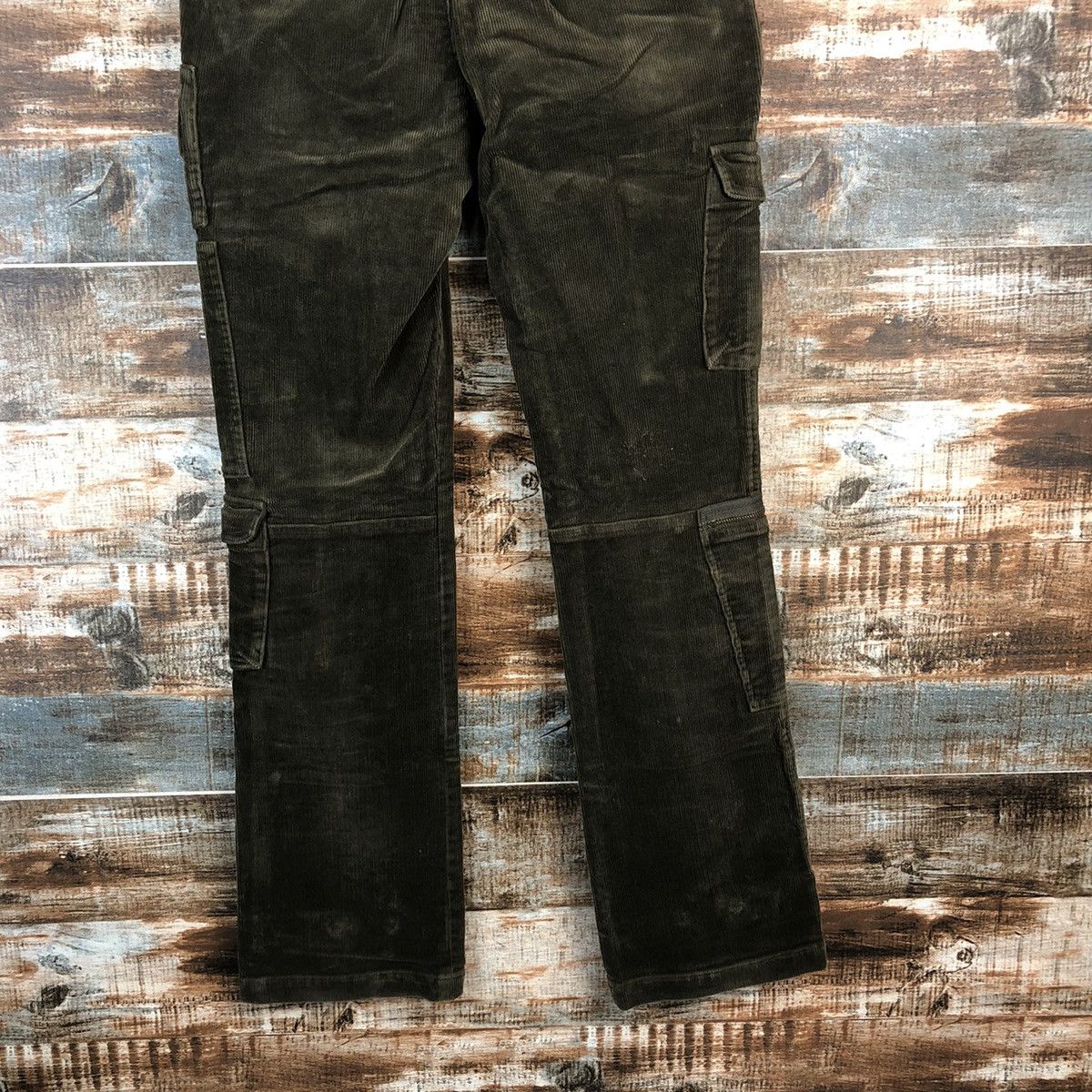 DL Ralph Lauren Green Multipocket Corduroy Pants #C754