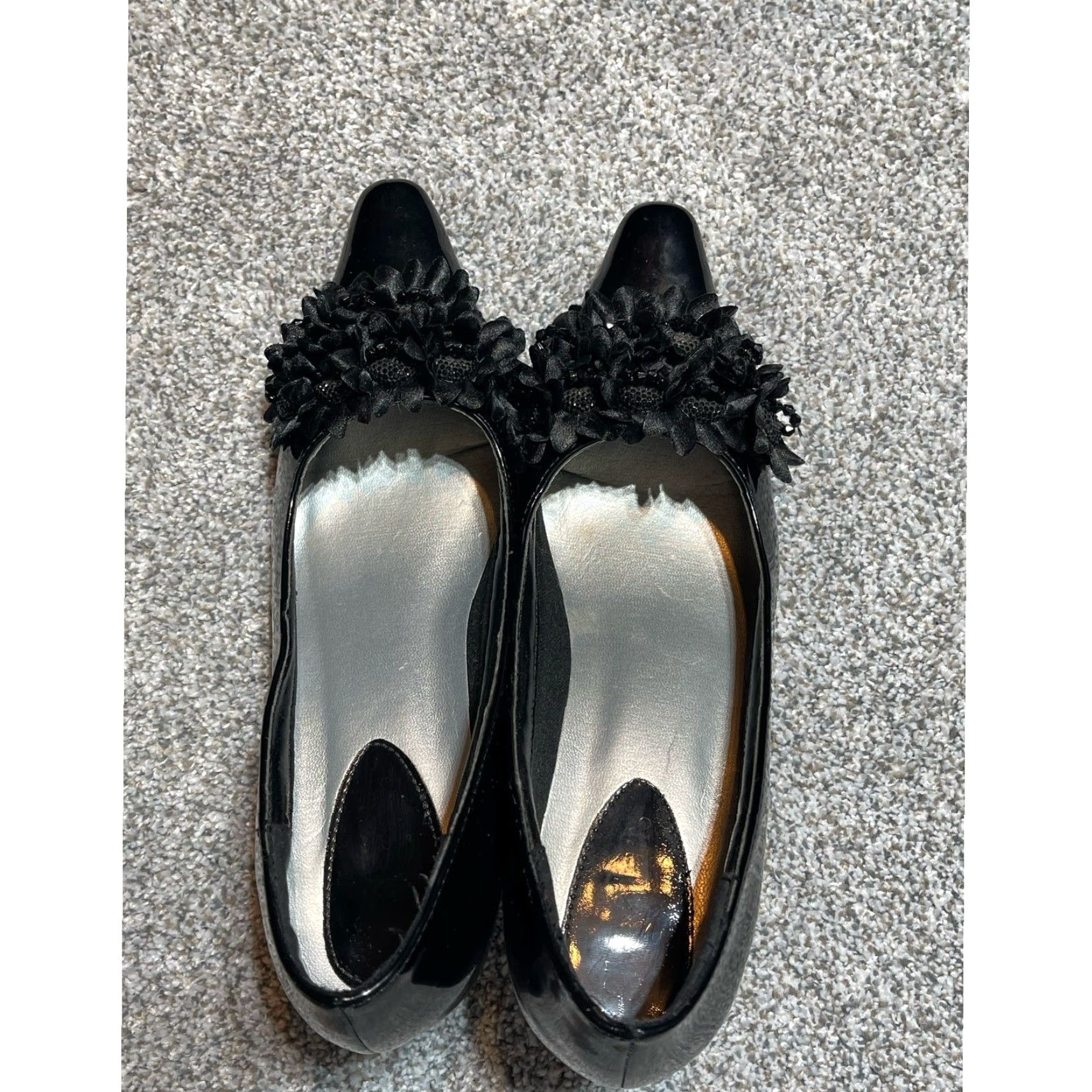 Vintage Silver Slipper Heels Pump 7 Women Dark Coquette Y2K Glam Goth Evening Formal Hoco Size US 7 / IT 37 - 5 Thumbnail