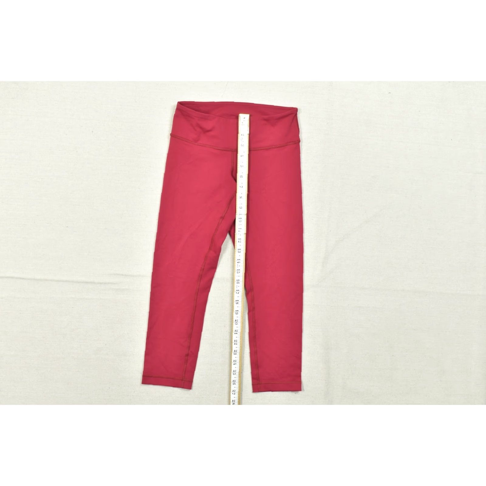 Lululemon Lululemon Wunder Under Crop Leggings Size 4 Berry Red High Rise Yoga Athletic Womens Cropped Pants Size 27" / US 4 / IT 40 - 4 Thumbnail