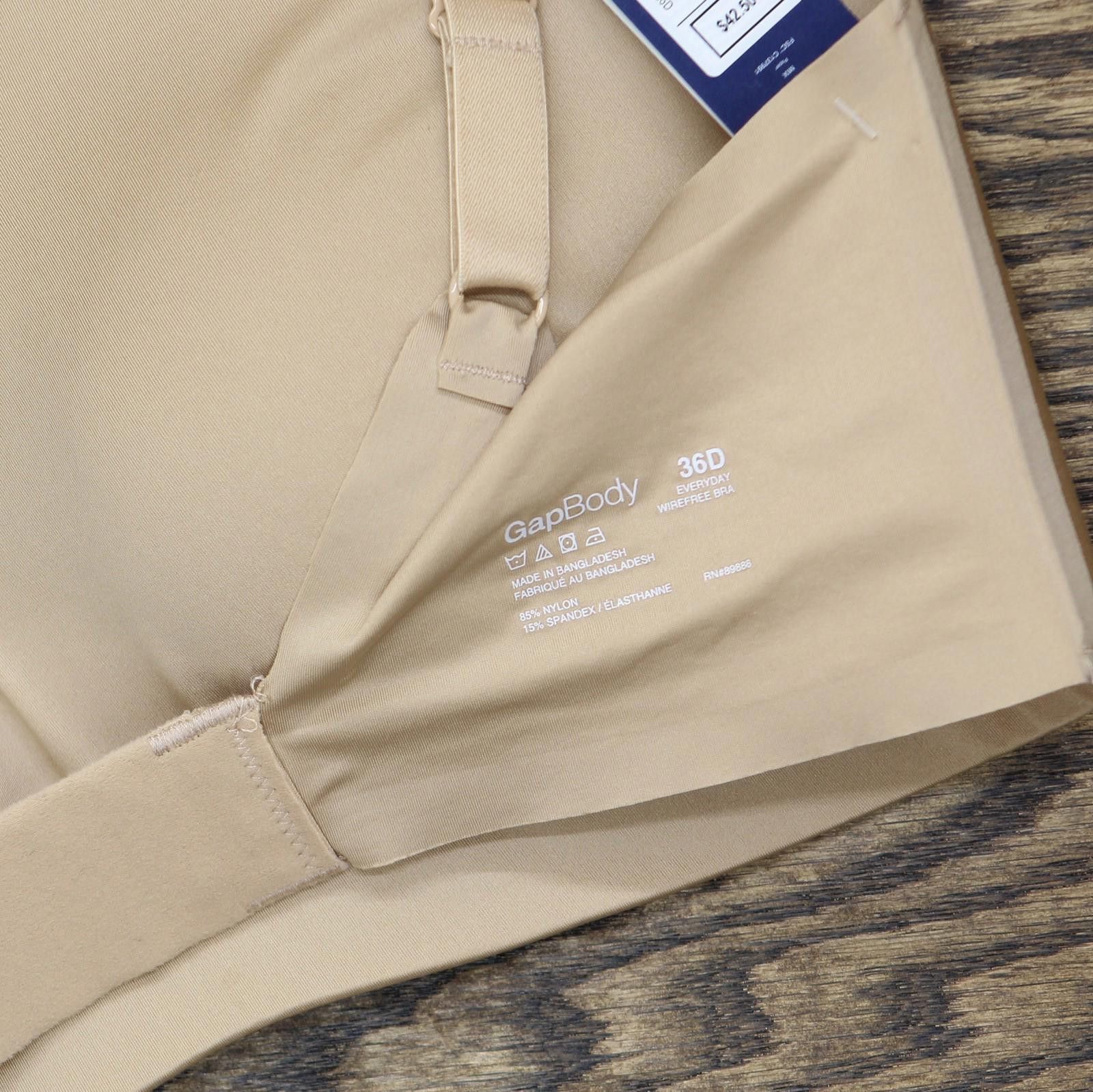 Gap Nwt Gap Body Essentials Wireless Bra Brush Beige Brown 36d Size ONE SIZE - 5 Thumbnail