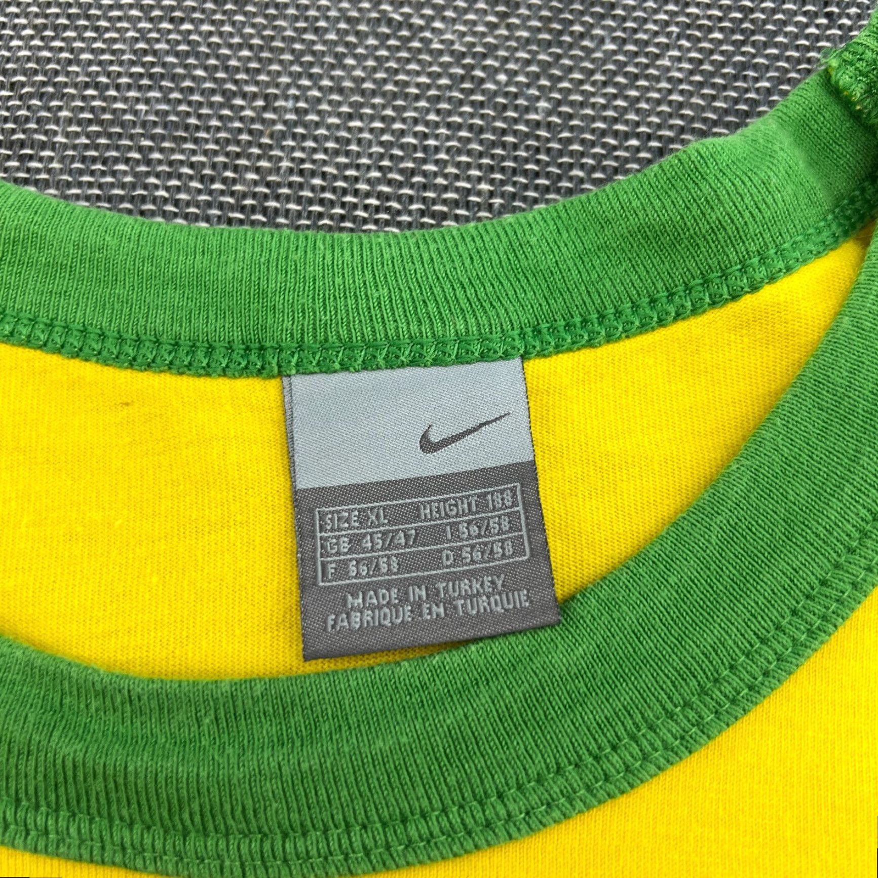 Nike Nike Brazil 2002 Retro Home Football Jersey Mens XL Yellow T-Shirt Short Sleeve Athletic Jersey Polarized Size US XL / EU 56 / 4 - 7 Thumbnail