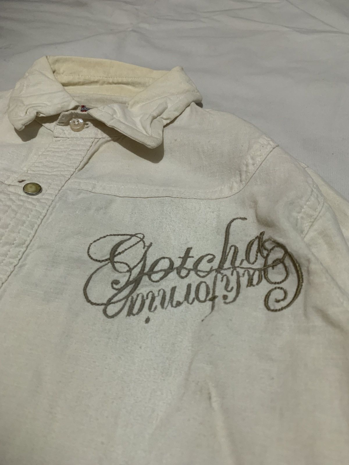 Gotcha Vintage Gotcha Covered Denim White Shirt Size US S / EU 44-46 / 1 - 5 Thumbnail