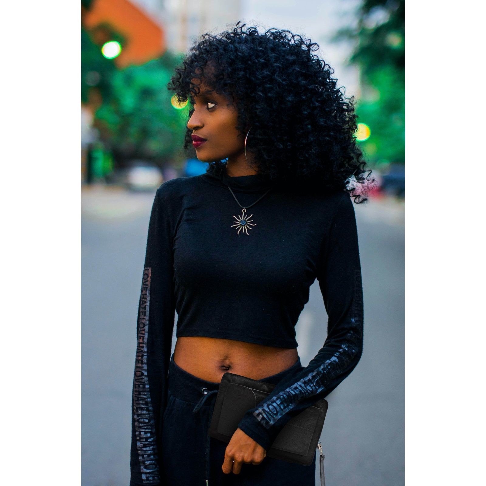 Handmade Women's Brand New Black Leather Crossbody Hand Clutch Bag Size ONE SIZE - 6 Thumbnail