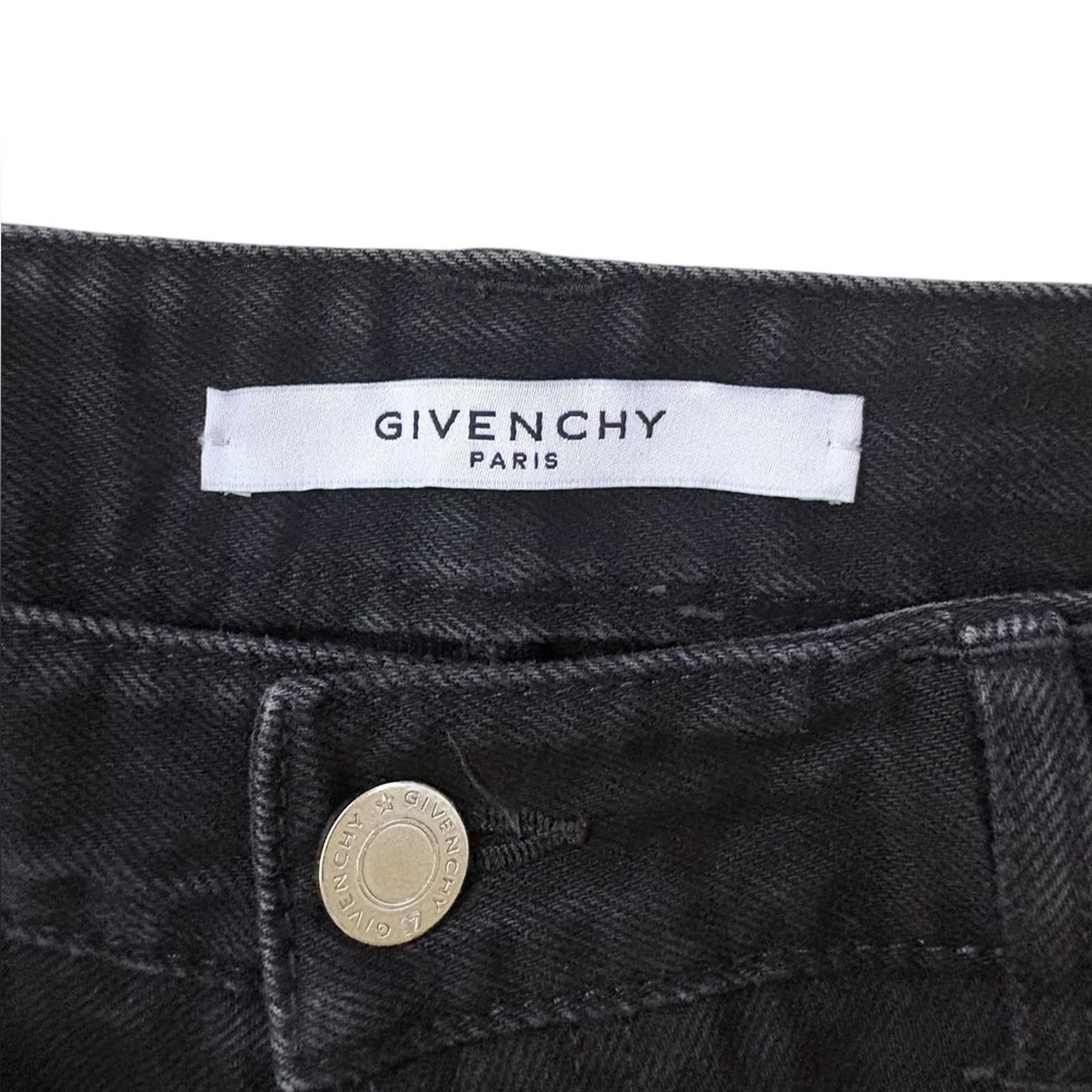 Givenchy Givenchy Men's 2016 Distressed Zipper Moto Jeans Black Size US 35 - 7 Thumbnail
