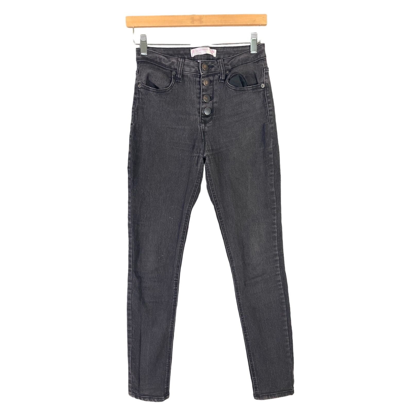 Other No Boundaries Juniors Black Skinny Ankle Mid Rise Jeans Sz 7 Size 27" / US 4 / IT 40 - 1 Thumbnail