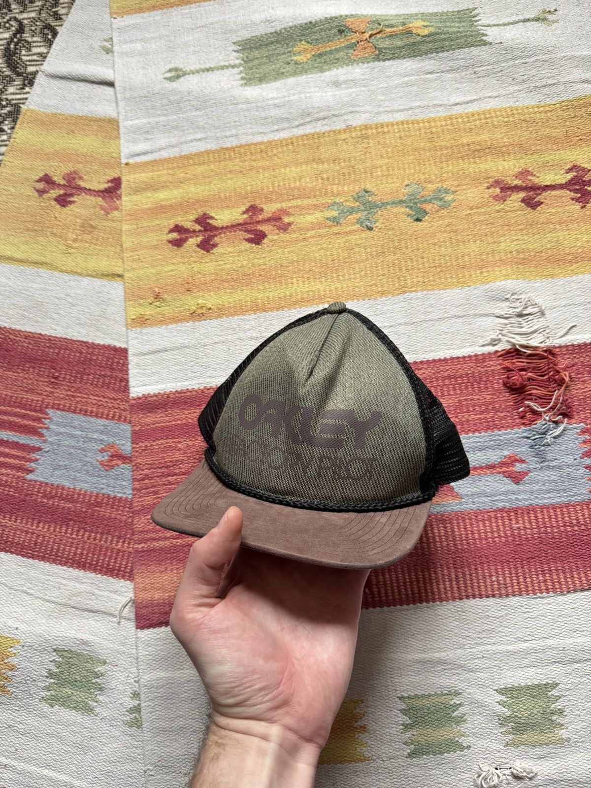 Oakley Oakley 2015 Factory Pilot Khaki Trucker Hat Size ONE SIZE - 3 Thumbnail