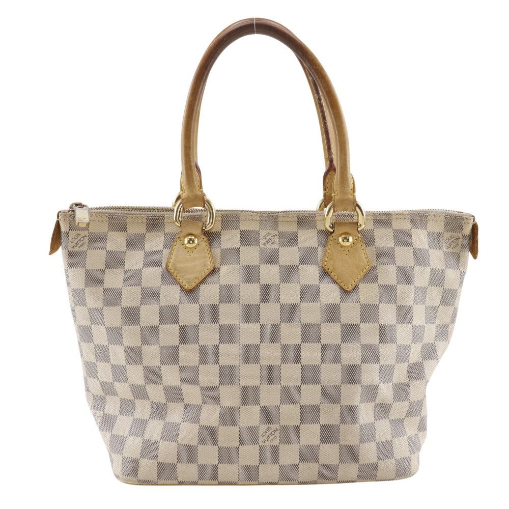 Louis Vuitton Louis Vuitton Louis Vuitton Saleya PM Damier Azur Handbag Textile Handbag N51186 DUTY FREE for USA Size ONE SIZE - 1 Thumbnail