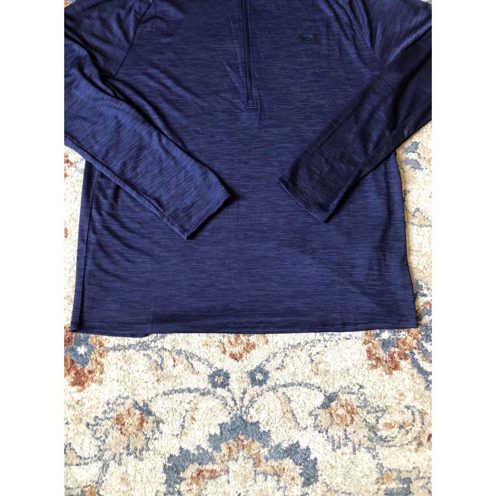 Under Armour Under Armour Tech Tee Pullover Mens XL Blue Quarter Zip Lightweight Athletic Shirt Size US XL / EU 56 / 4 - 5 Thumbnail