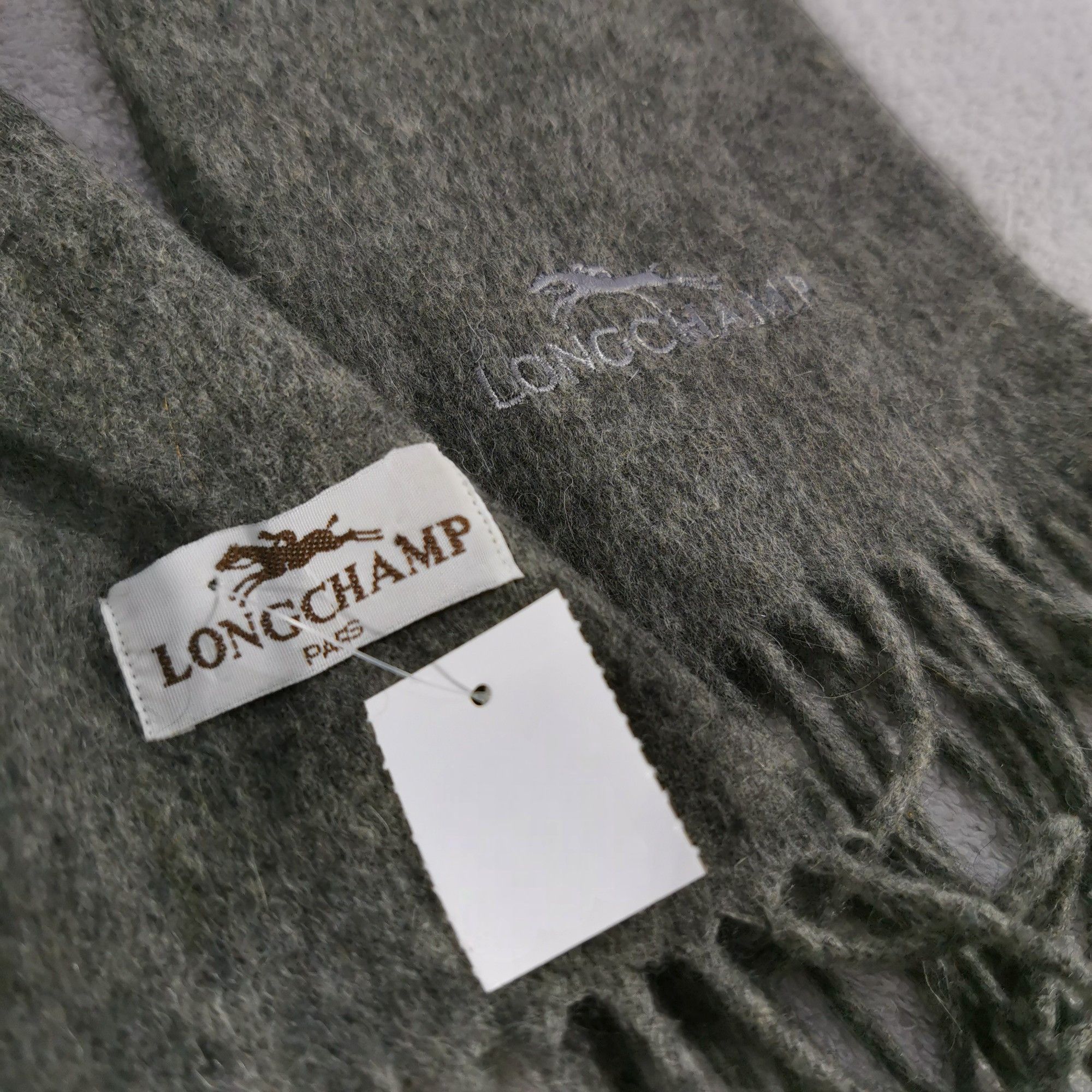Longchamp Vintage Longchamp Scarf Wool Cashmere Muffler Scarves Size ONE SIZE - 5 Thumbnail