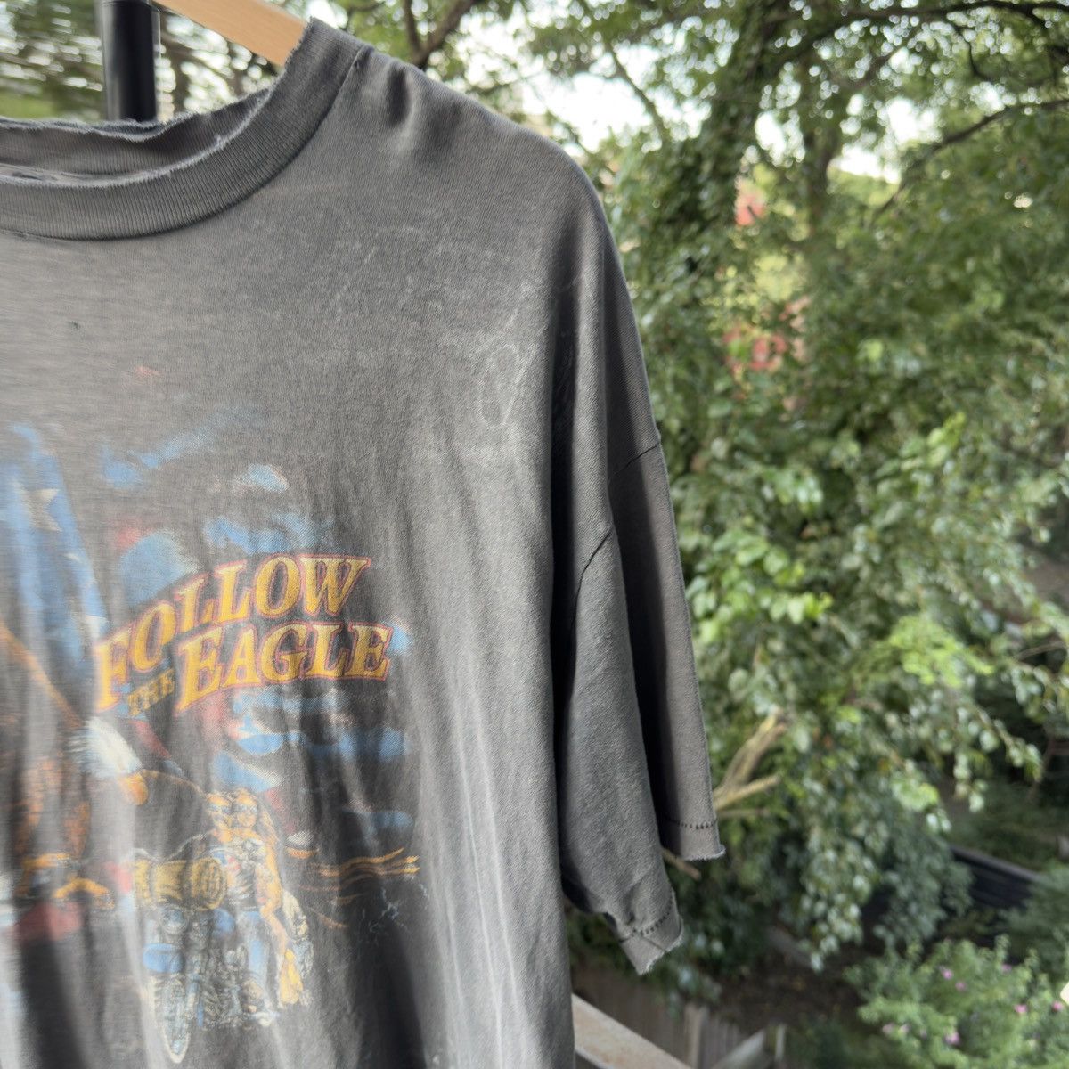 Harley Davidson 90s Thrashed Faded Single Stitch Biker Tee ERD Grunge Size US XL / EU 56 / 4 - 4 Thumbnail