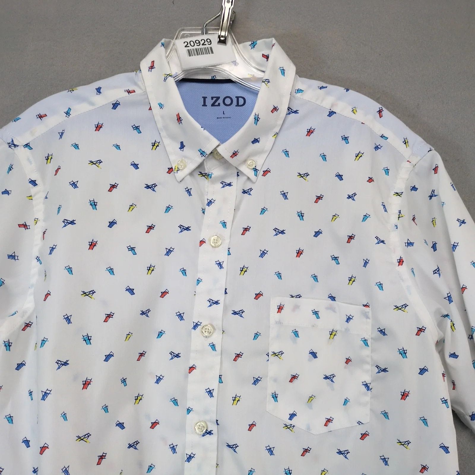 Izod Izod Retro Beach Chair Print Button Down Shirt Men's L Size US L / EU 52-54 / 3 - 10 Thumbnail