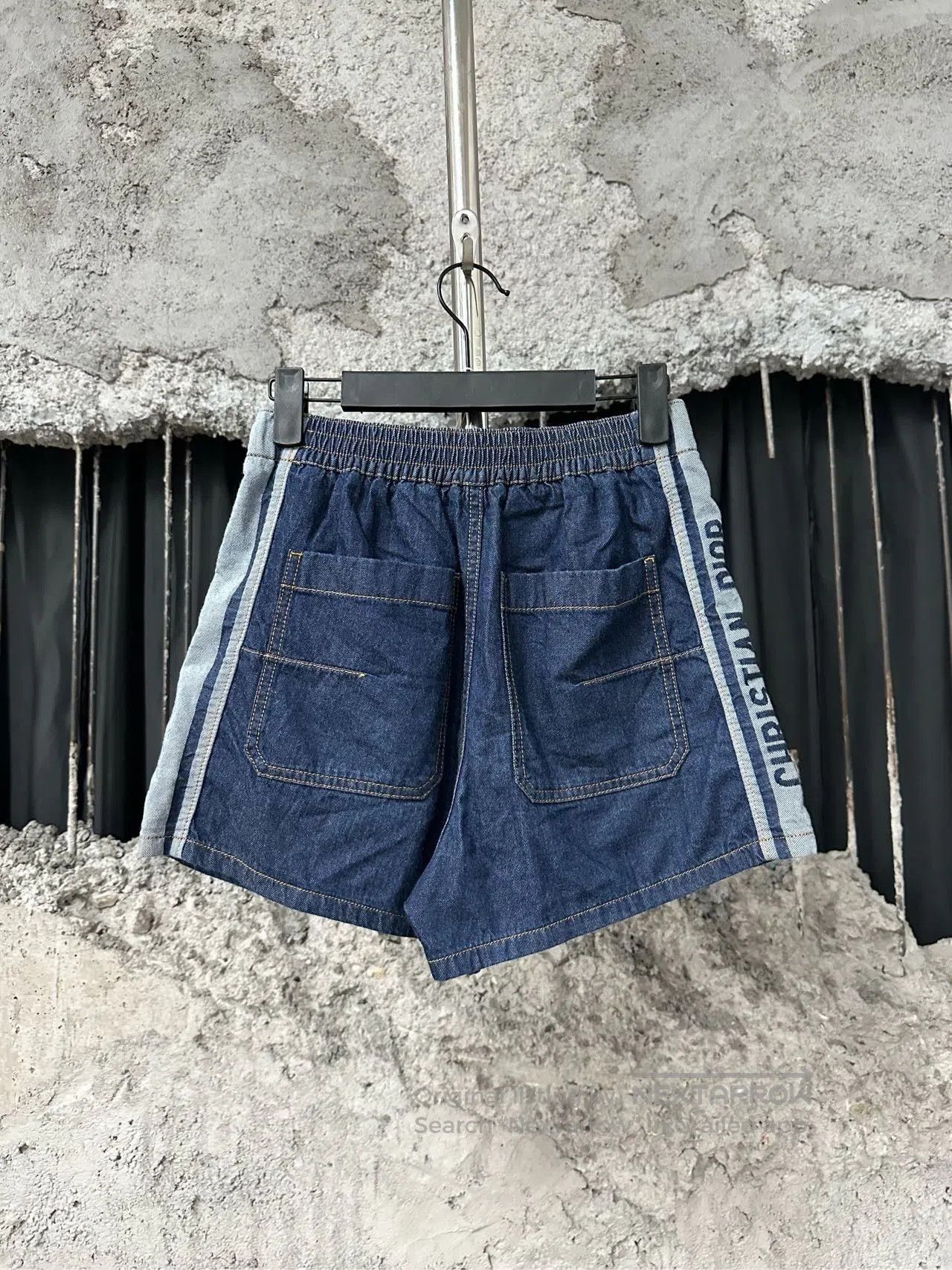 Dior Dior Drawstring Denim Slogan Shorts. Size US 34 / EU 50 - 2 Thumbnail