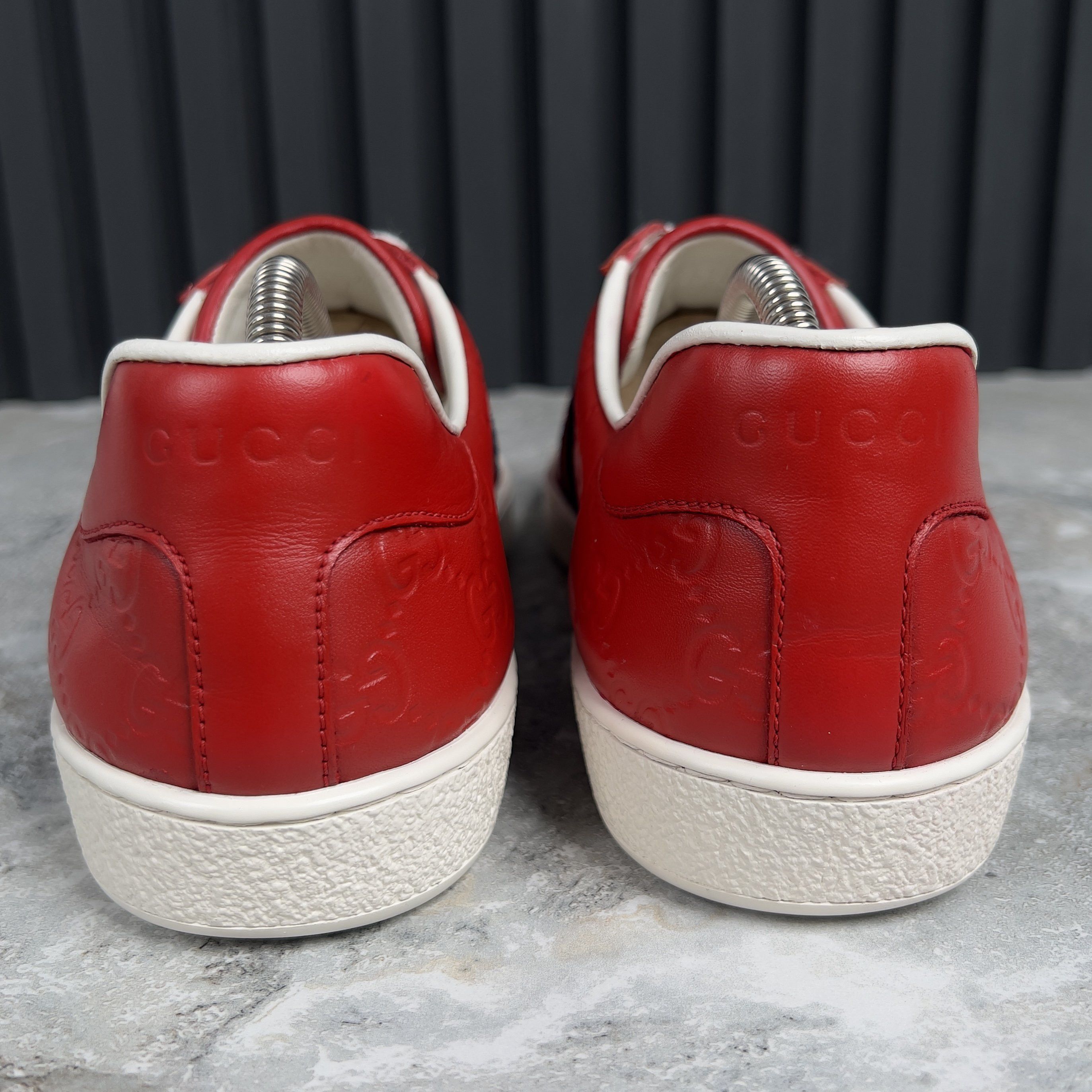 Gucci Gucci Ace Web GG Monogram Low Top Sneakers Leather Size US 8 / EU 41 - 7 Thumbnail